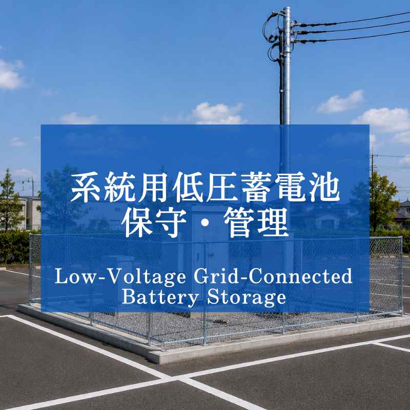 系統用低圧蓄電池 保守・管理